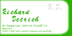 richard detrich business card